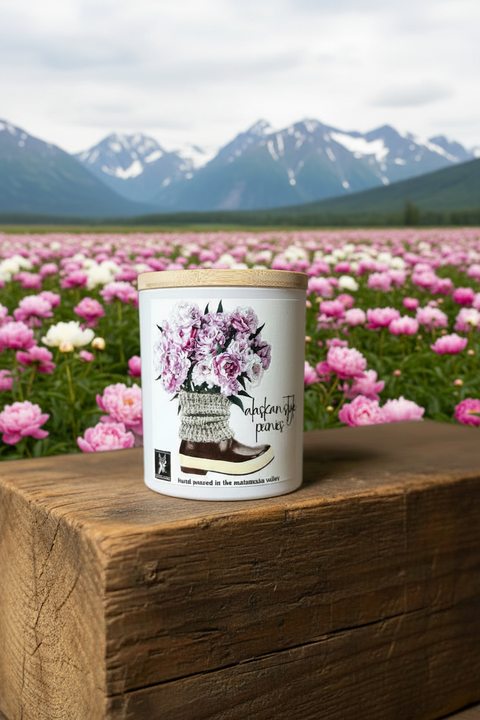 ALASKAN STYLE PEONIES COCONUT WAX CANDLE
