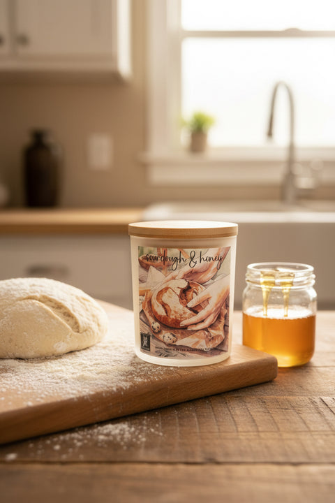SOURDOUGH & HONEY COCONUT WAX CANDLE - NEW!!