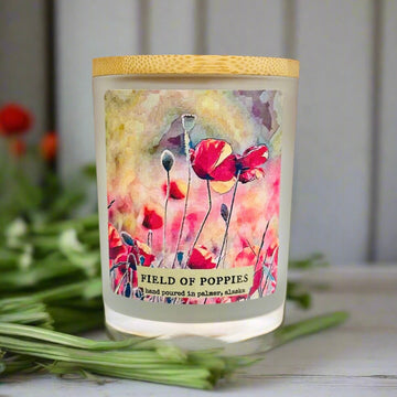 FIELD OF POPPIES COCONUT WAX CANDLE