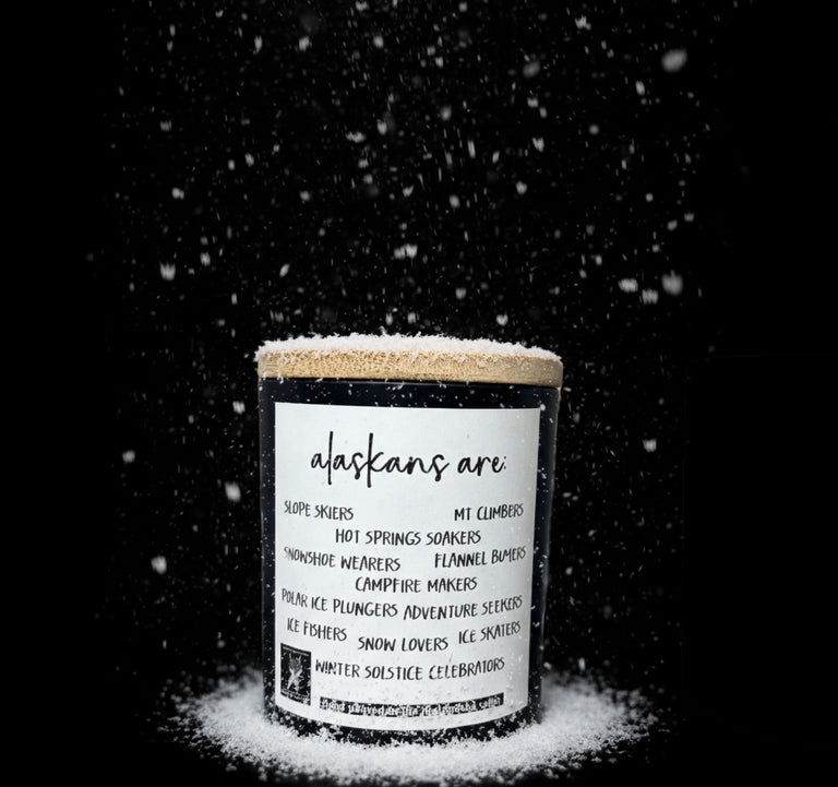 ALASKANS ARE: COCONUT WAX CANDLE, BEESWAX LOTION, LINEN SPRAY