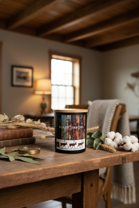 MAPLE BOURBON COCONUT WAX CANDLE