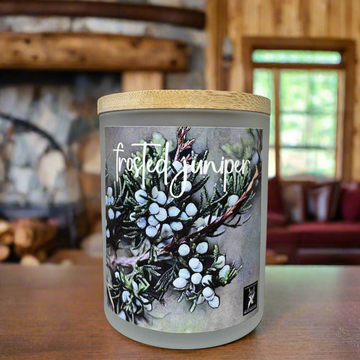 FROSTED JUNIPER COCONUT WAX CANDLE