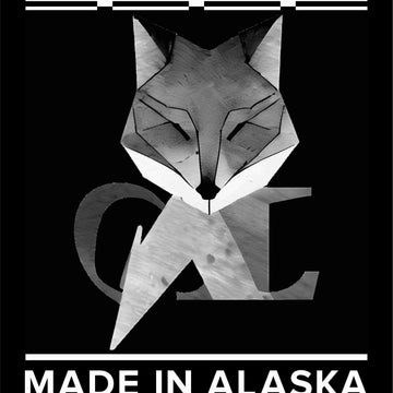 made in alaska, grey fox candles logo