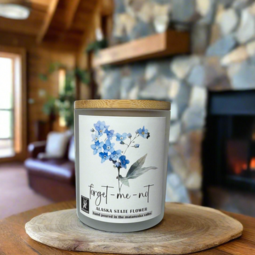 FORGET-ME-NOT [ALASKA STATE FLOWER] COCONUT WAX CANDLE