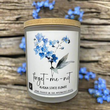 FORGET-ME-NOT [ALASKA STATE FLOWER] COCONUT WAX CANDLE