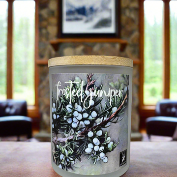 FROSTED JUNIPER COCONUT WAX CANDLE