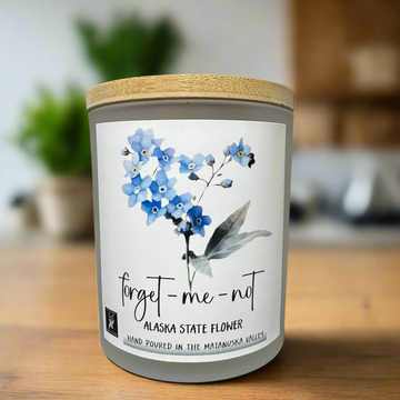FORGET-ME-NOT [ALASKA STATE FLOWER] COCONUT WAX CANDLE