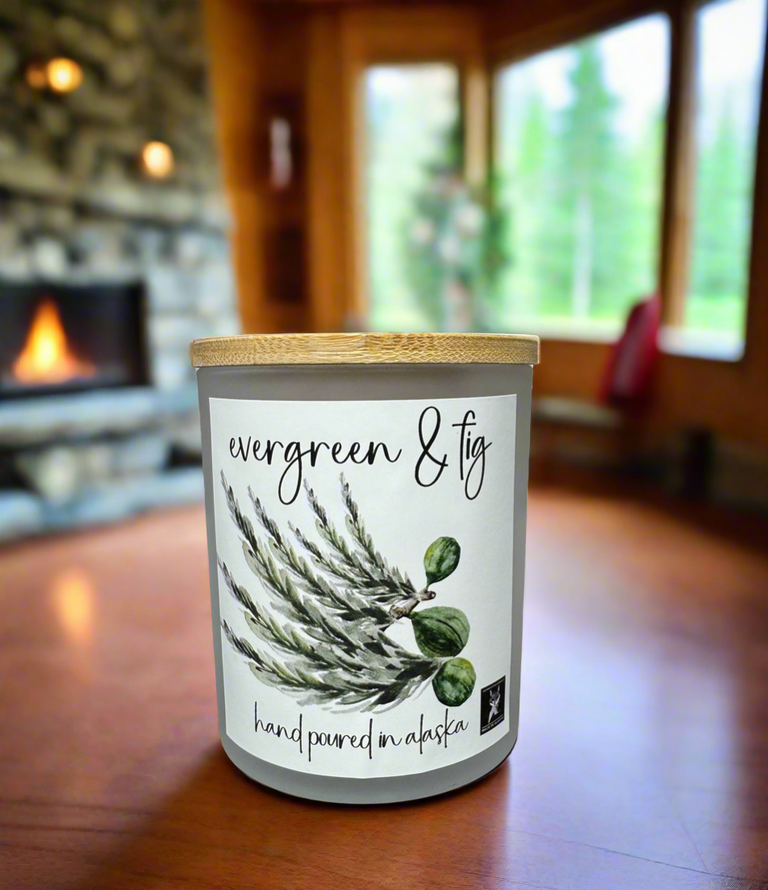 EVERGREEN & FIG COCONUT WAX CANDLE
