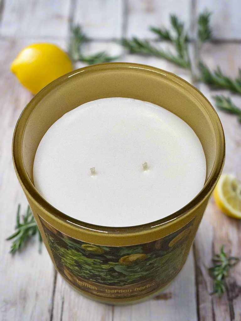 LEMON + GARDEN HERBS COCONUT WAX CANDLE