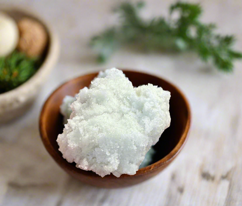 ALASKA FIREWEED HONEY SUGAR SCRUB IN A WOOD BOWL
