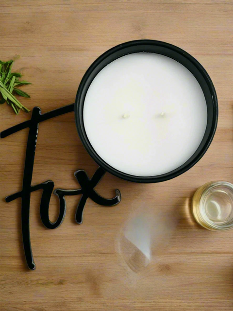 two cotton wicks, clean burning library fragrance, cozy