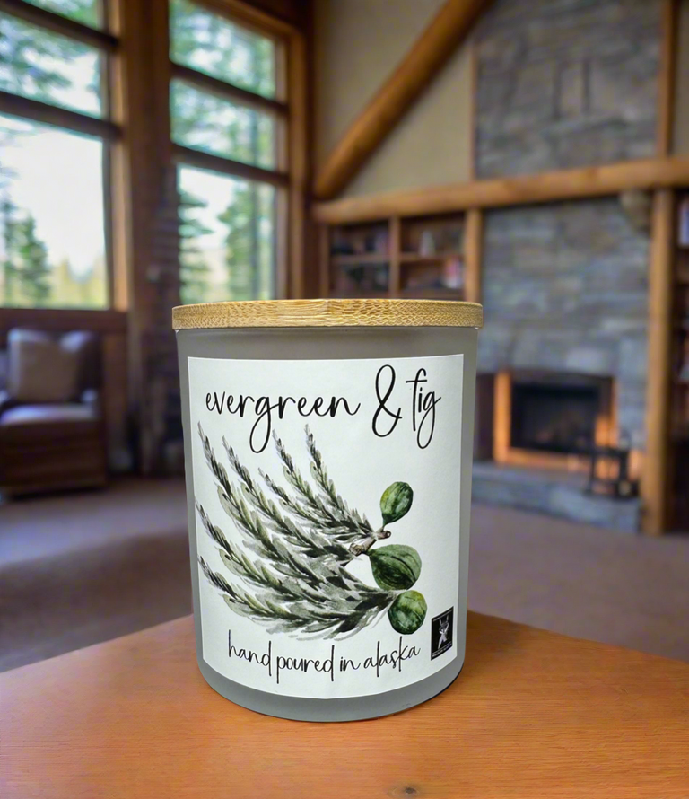 EVERGREEN & FIG COCONUT WAX CANDLE