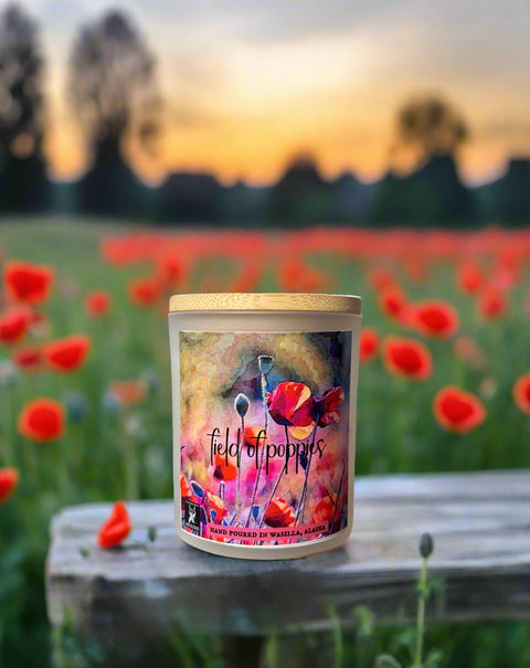 FIELD OF POPPIES COCONUT WAX CANDLE