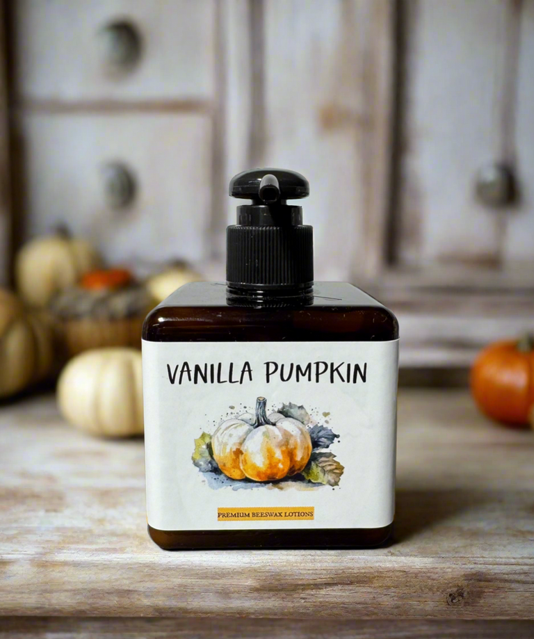 VANILLA PUMPKIN PREMIUM BEESWAX LOTION (back ordered)