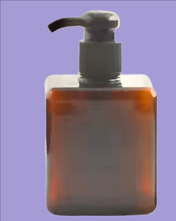 9 oz amber lotion bottle