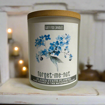 FORGET-ME-NOT [ALASKA STATE FLOWER] COCONUT WAX CANDLE