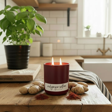 RED GINGER SAFFRON COCONUT WAX CANDLE - LIMITED EDITION!