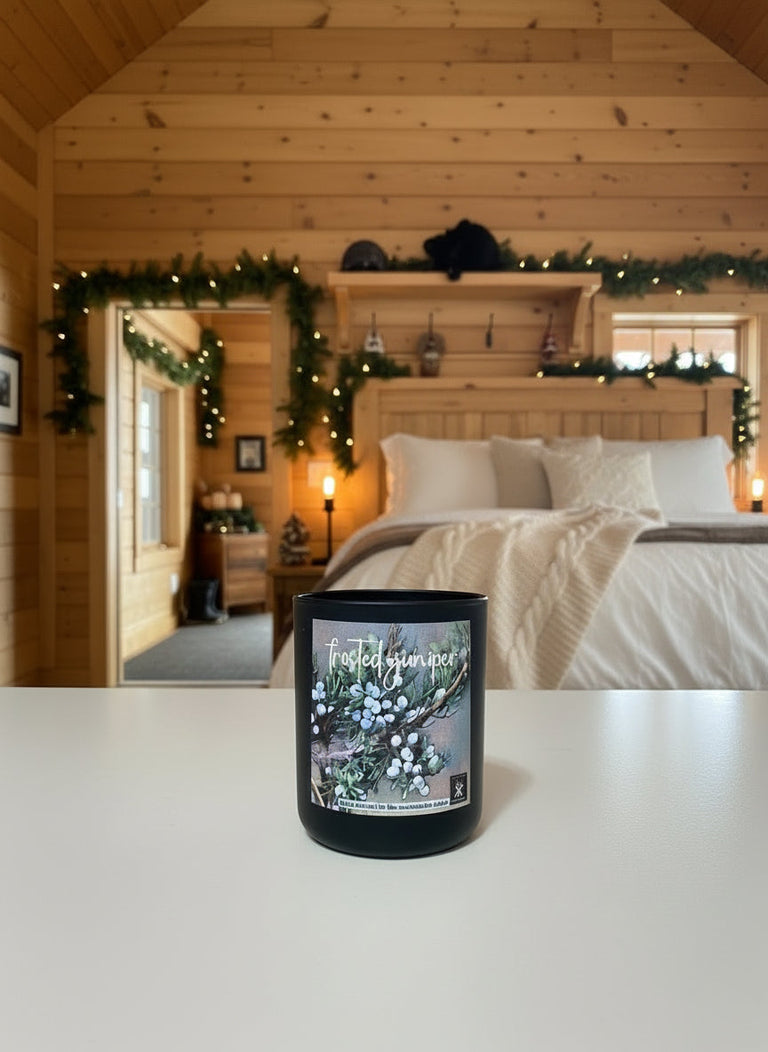 FROSTED JUNIPER COCONUT WAX CANDLE