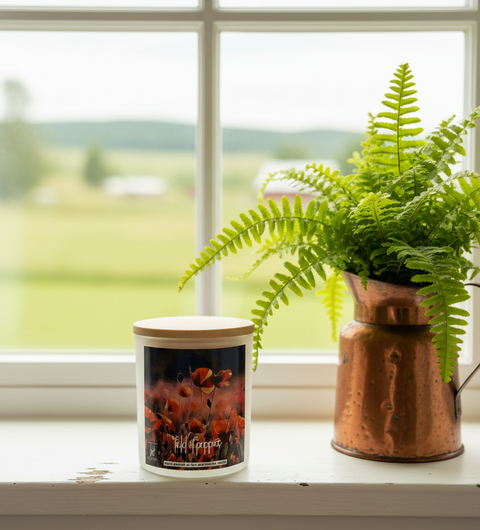 FIELD OF POPPIES COCONUT WAX CANDLE