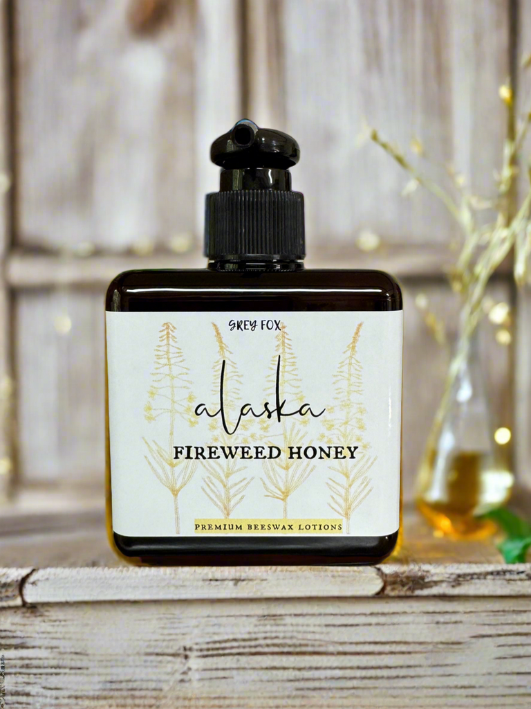 alaska fireweed honey lotion, beeswax lotion, made in alaska, alaska made