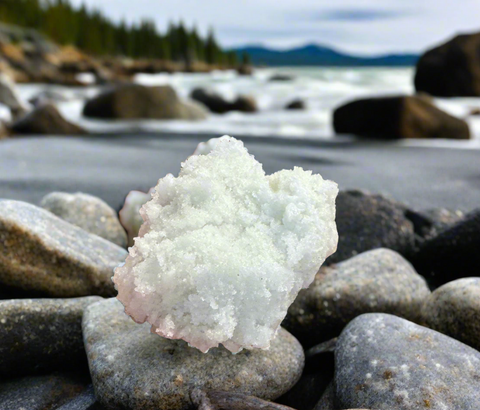 homer tide sugar scrub set on a beach setting in Alaska