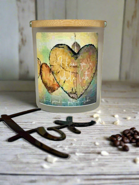 i love you a whole latte, grey fox candles