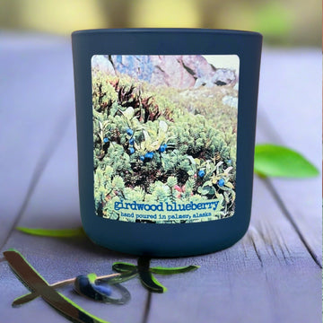 girdwood blueberry, grey fox candles