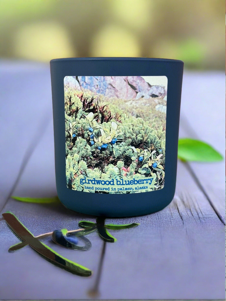 girdwood blueberry, grey fox candles