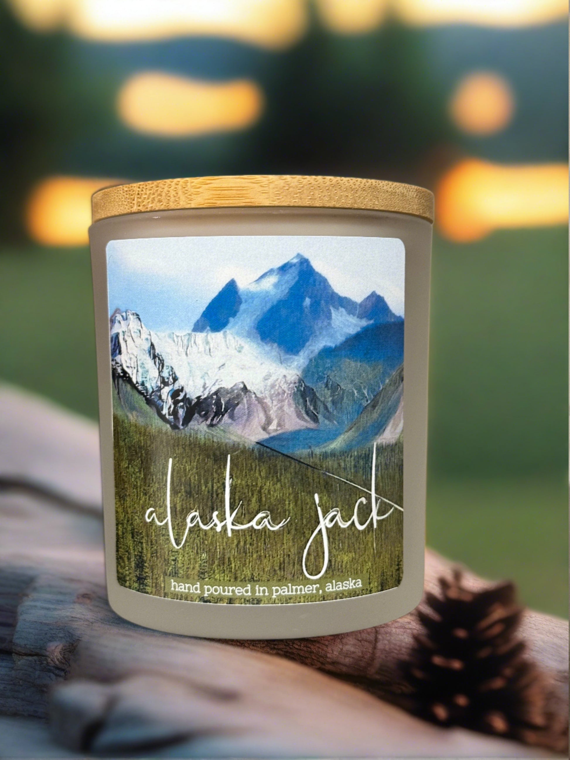 alaska jack candle, grey fox candles