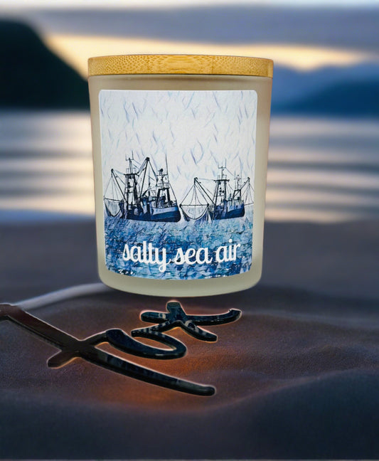 salty sea air, grey fox candles