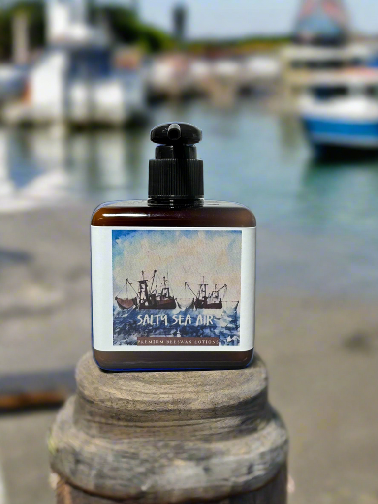 salty_sea_air_grey_fox_candles_salty_sea_air_coconut_wax_candle_made_in_alaska_alaska_made_alaska_candle_company_homer_seward_valdez_sea_lotion, premium beeswax lotion