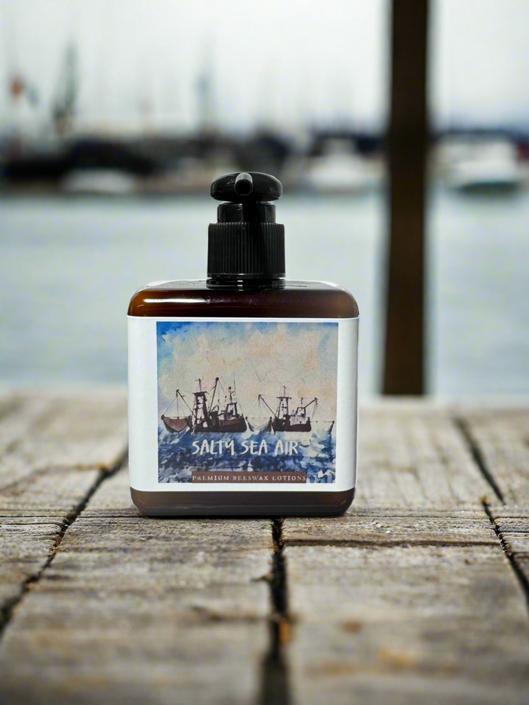 salty_sea_air_grey_fox_candles_salty_sea_air_coconut_wax_candle_made_in_alaska_alaska_made_alaska_candle_company_homer_seward_valdez_sea_lotion, premium beeswax lotion