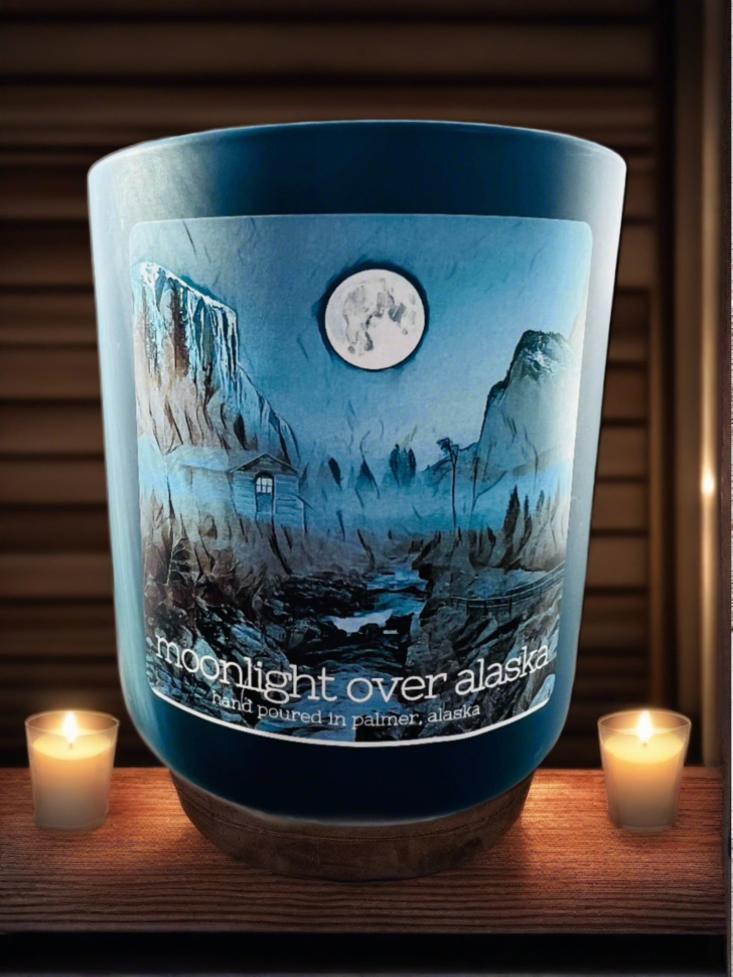moonlight over alaska, grey fox candles