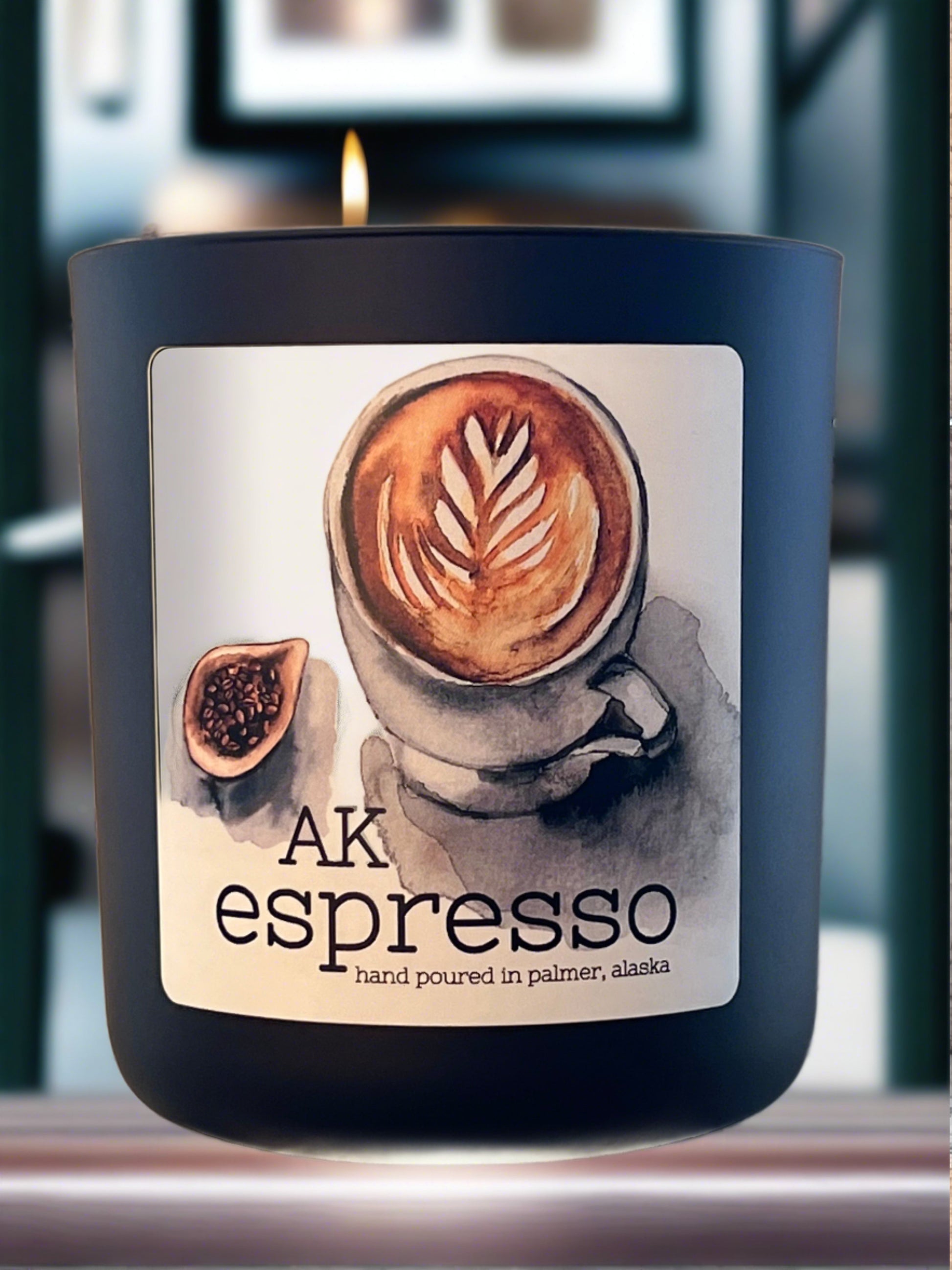 ak espresso, grey fox candle